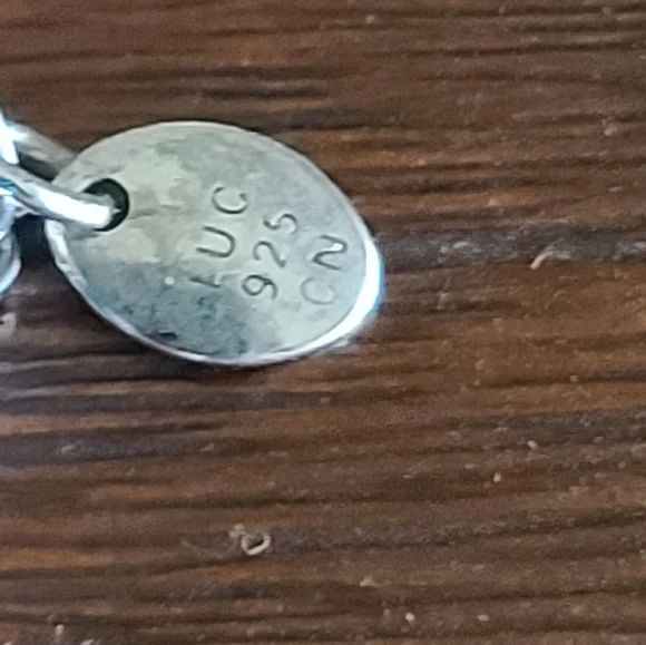 Vintage LUC 925 Sterling Silver Hardware Polished Stone Beaded Necklace - Picture 5 of 12